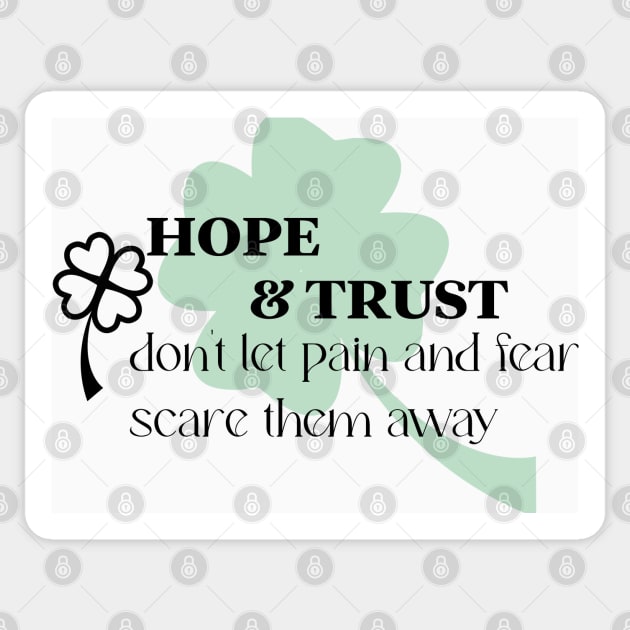 hope & trust Sticker by Lins-penseeltje